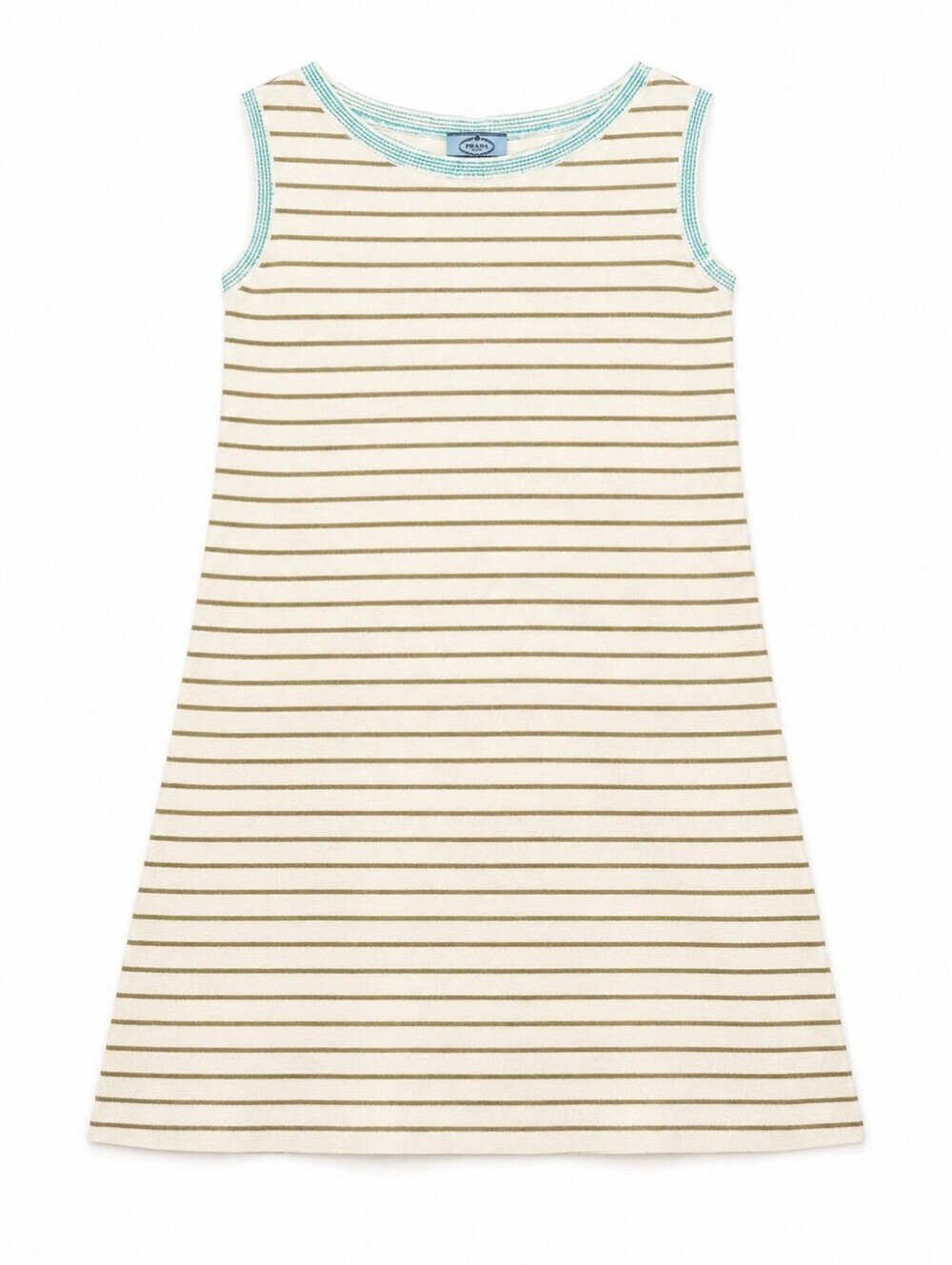 Prada Striped Cotton Sleeveless A-Line Mini Dress IT 42 US 6